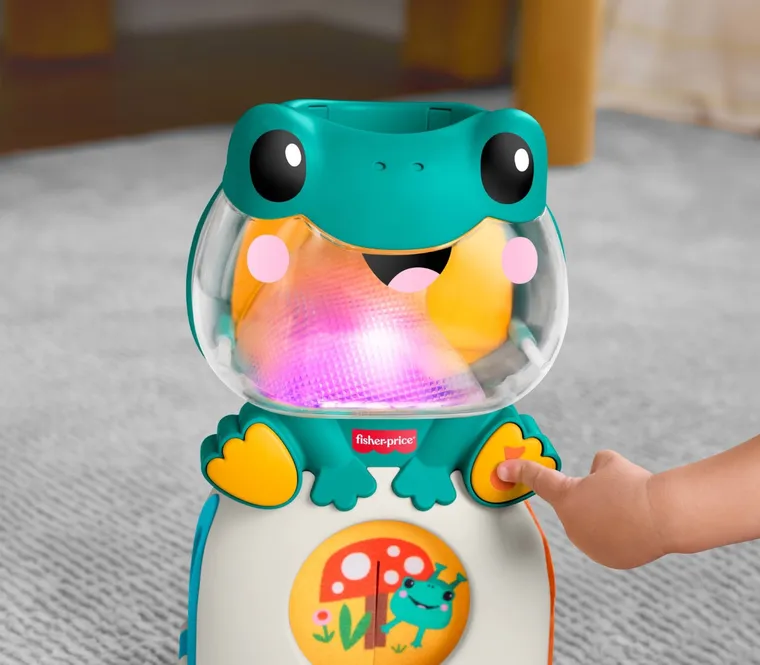 Fisher-Price, Podświetlana muzyczna żabka, zabawka interaktywna z piłeczkami