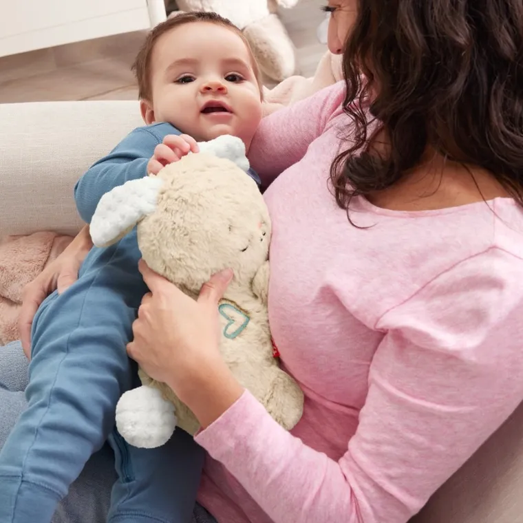 Fisher-Price, Śpiący Króliczek Usypiacz - Uspokajacz, przytulanka z dźwiękami dla niemowląt