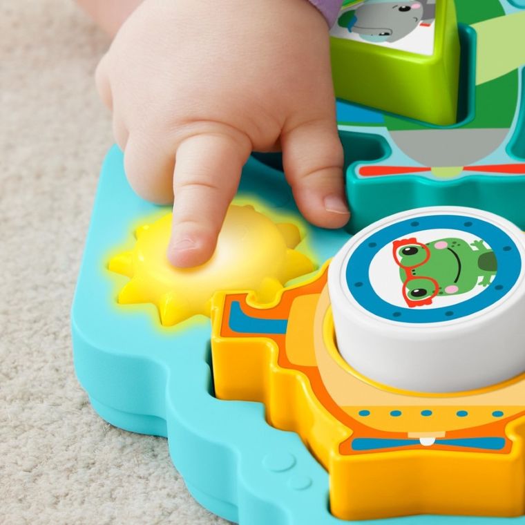 Fisher-Price, Układanka puzzle „Pojazdy i kształty”, światła i dźwięki, zabawka niemowlęca