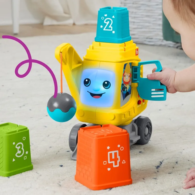 Fisher-Price, Wesoly dźwig "Układaj i licz", zabawka niemowlęca