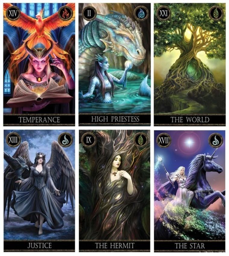 Flame Tree, Anne Stokes, karty do tarota