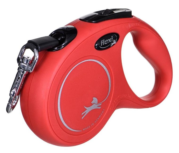 Flexi, New Classic, smycz, rozmiar S, czerwona, 5m, do 15kg