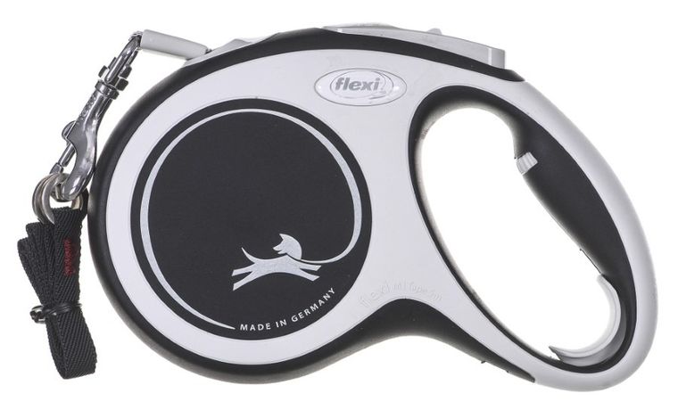 Flexi New Comfort, smycz taśmowa, rozmiar M, 5m, czarna