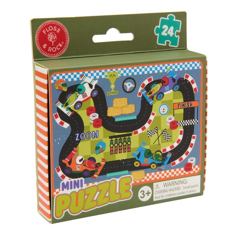 Floss & Rock, Auta, mini puzzle, 24 elementy