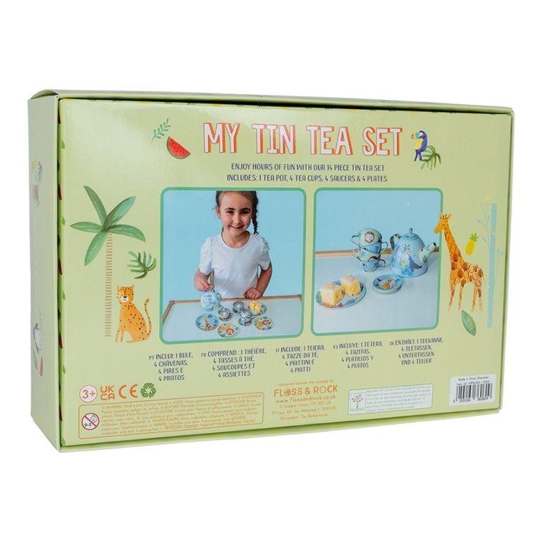 Floss & Rock, Dżungla, zestaw do herbaty, 14 elementów