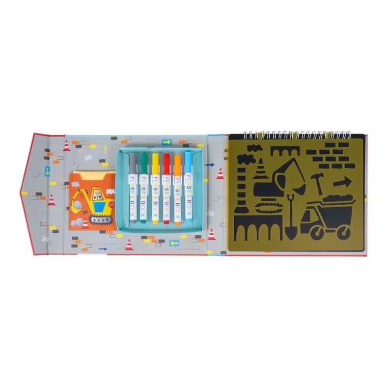 Floss & Rock, Na Budowie, szkicownik z kredowymi pisakami