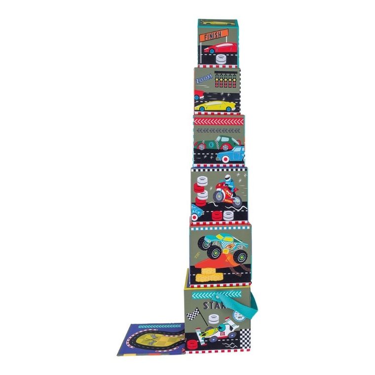 Floss & Rock, Samochody, piramida do układania, zestaw z figurkami