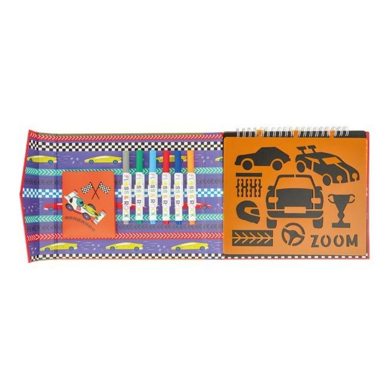 Floss & Rock, Samochody, szkicownik z kredowymi pisakami