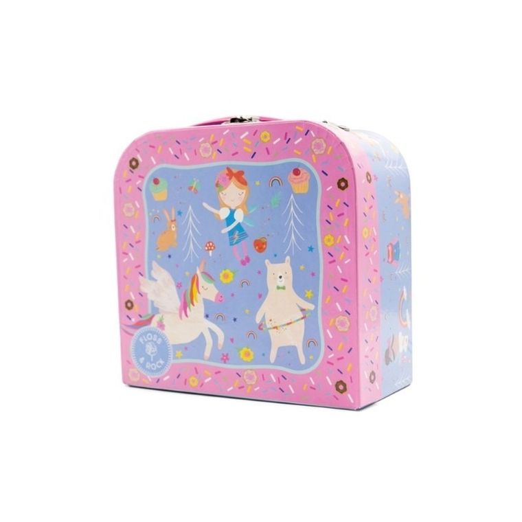 Floss & Rock, Tęczowe Wróżki, zestaw do herbaty w walizeczce, 7 elementów