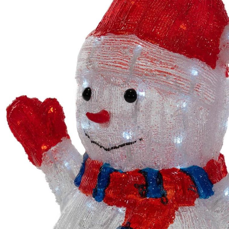 Fééric Lights And Christmas, dekoracja świąteczna LED, bałwan, 48 cm