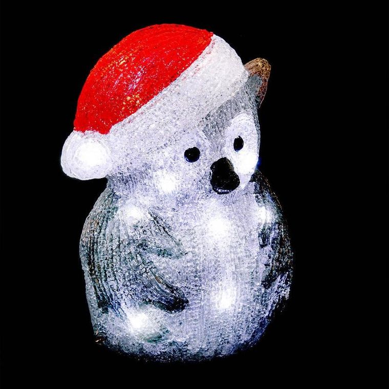 Fééric Lights And Christmas, świecąca dekoracja świąteczna, sowa, 24,7 cm