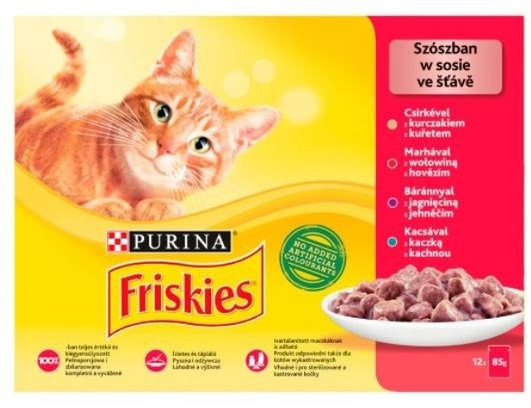 Friskies, mięso, karma mokra dla kota, 12-85g