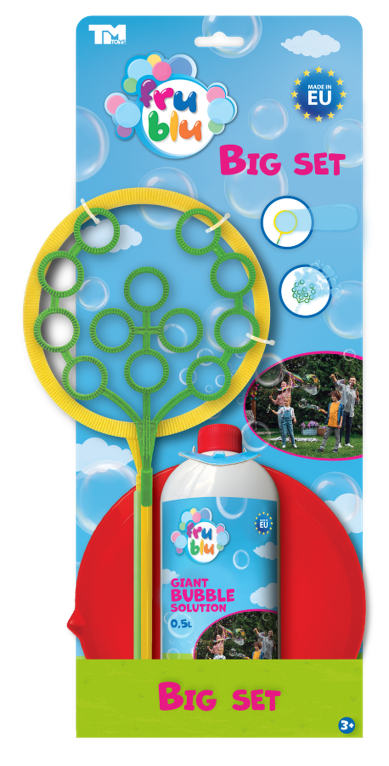 Fru Blu, Big Bubbles, zestaw do robienia baniek z płynem, 500 ml