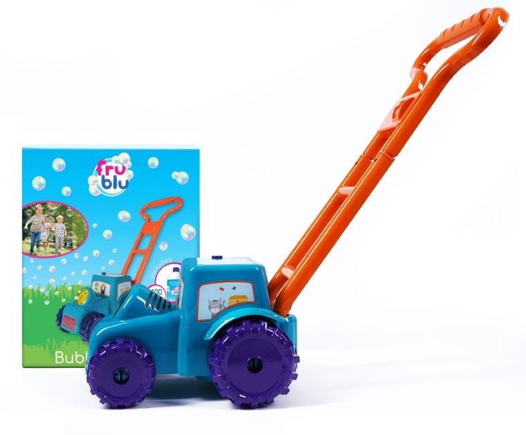 Fru Blu, traktor do pchania, maszyna do robienia baniek mydlanych, zestaw z płynem, 0,4l