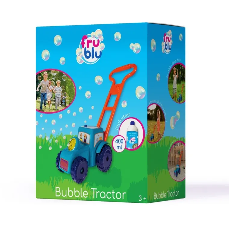 Fru Blu, Traktor, kosiarka na bańki mydlane z płynem, 0,4l
