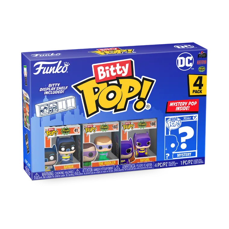 Funko Bitty Pop! DC, mini figurki kolekcjonerskie, 4 szt.