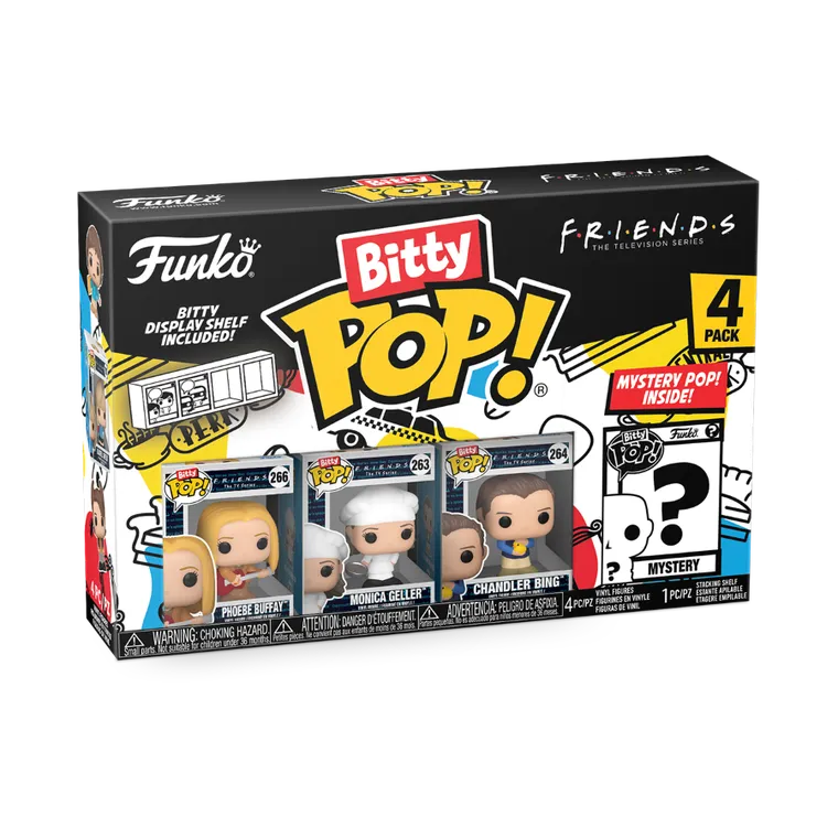Funko Bitty Pop! Friends, mini figurki kolekcjonerskie, 4 szt.