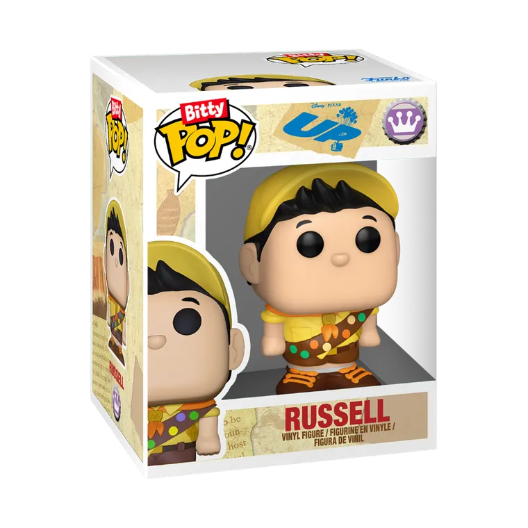 Funko Bitty Pop! Towns: Up, Russel z Domkiem, mini figurka kolekcjonerska