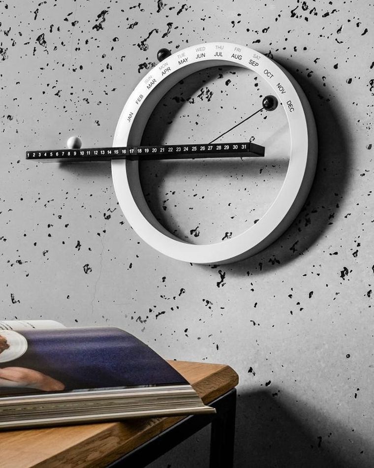 Gadget Master, kalendarz magnetyczny, wieczny, biały