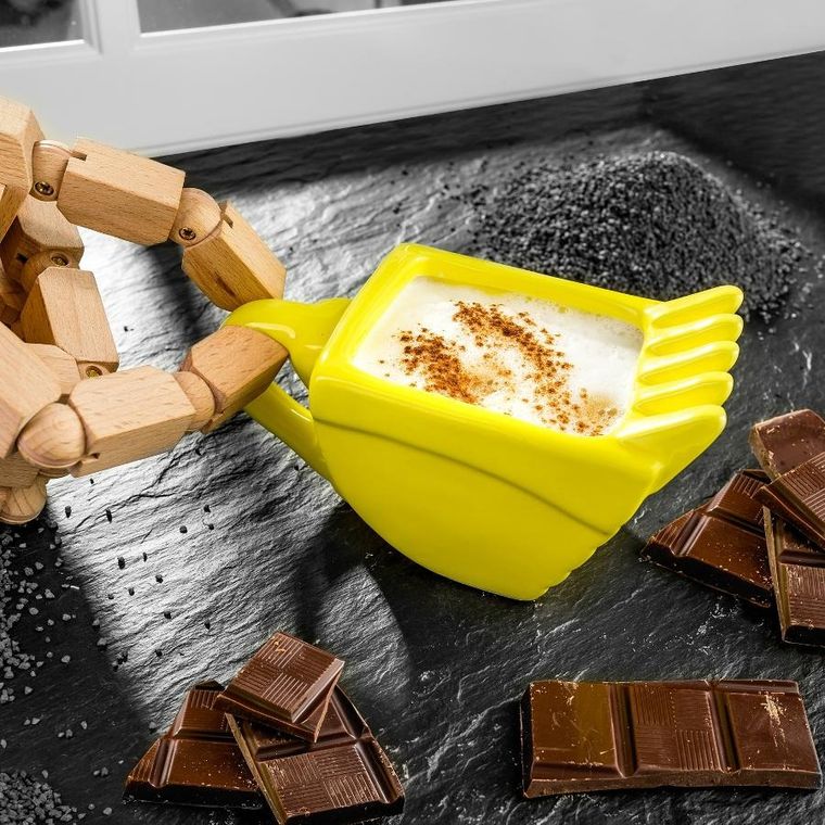 Gadget Master, koparkowy kubek, ceramiczny