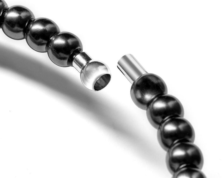 Gadget Master, stojak na wino, sznur pereł, czarny