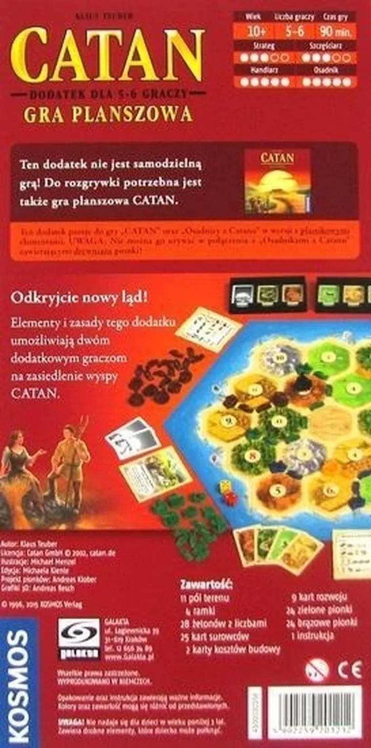 Galakta, Catan: Osadnicy z Catanu, dodatek do gry dla 5-6 graczy