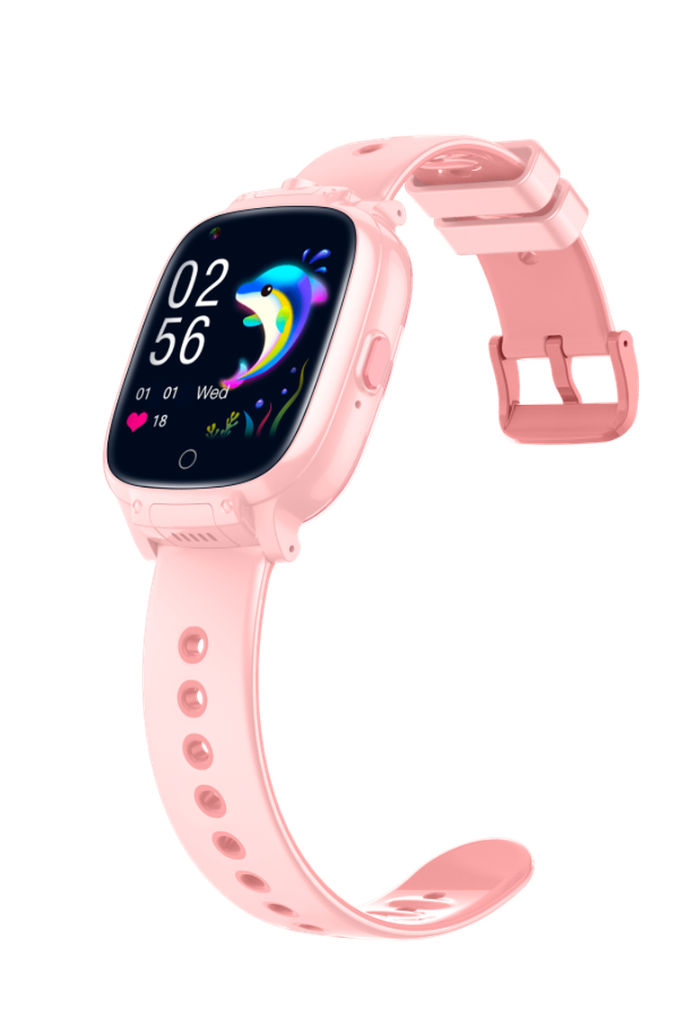 Garett Kids, smartwatch, Twin 4G, różowy