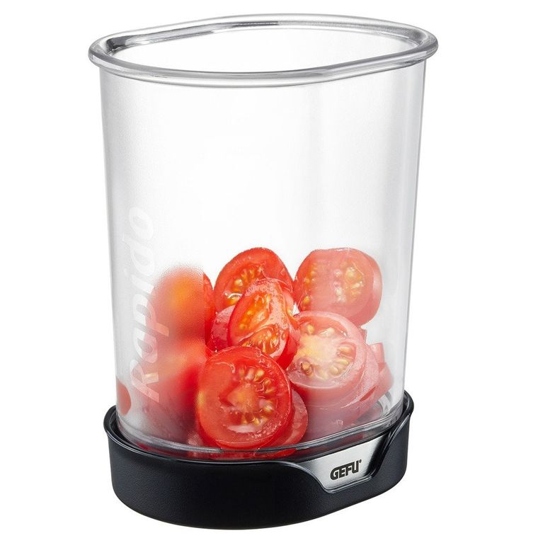 Gefu, krajalnica ręczna do warzyw i owoców z pojemnikiem