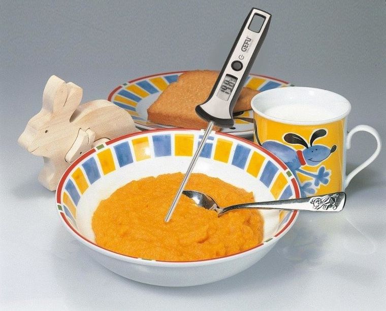 Gefu, termometr cyfrowy z wyświetlaczem LED, zasilany bateriami