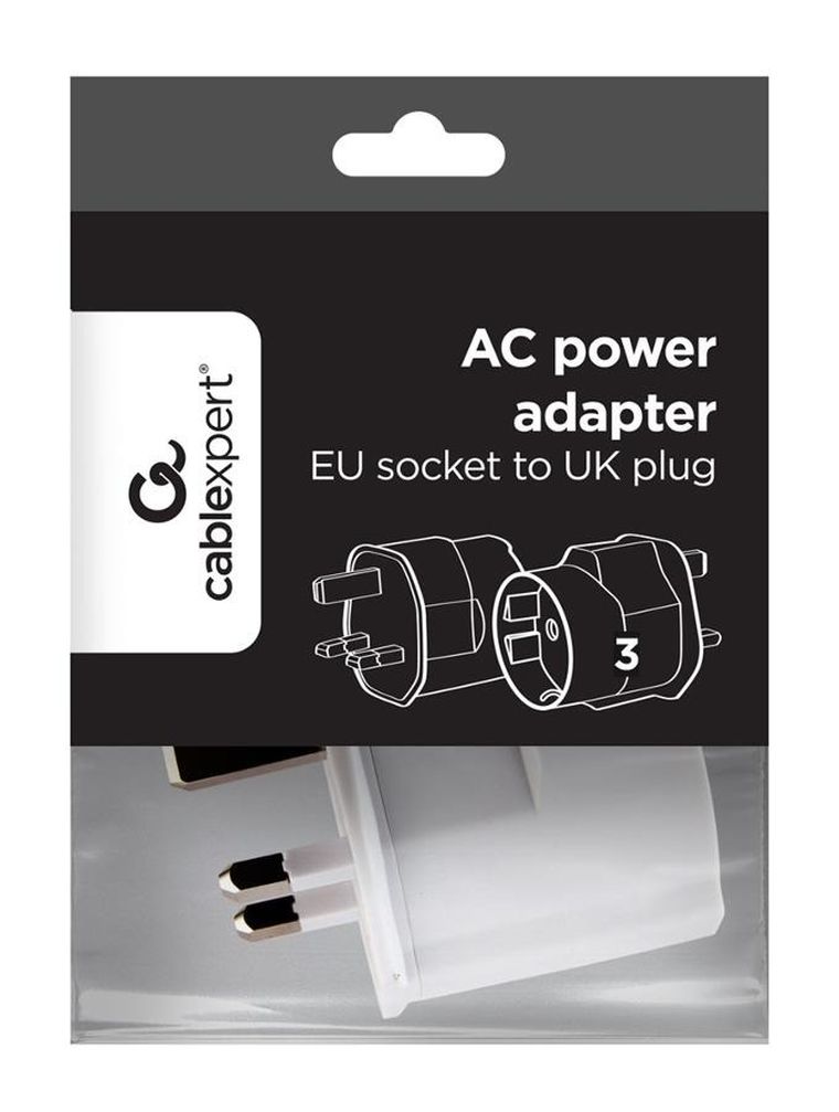 Gembird, adapter AC, UK/EU