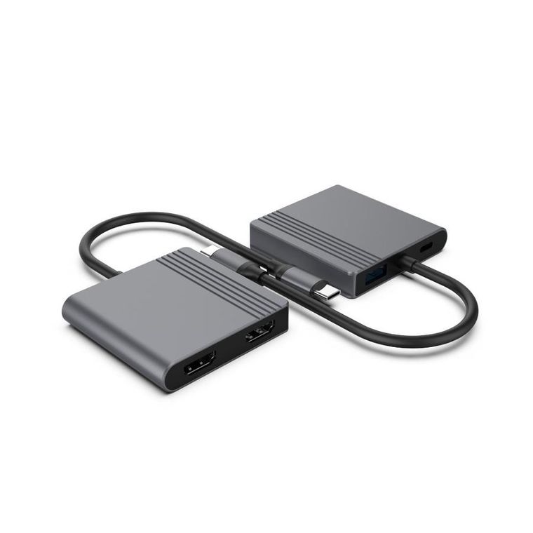 Gembird, multi adapter USB-C, 3w1