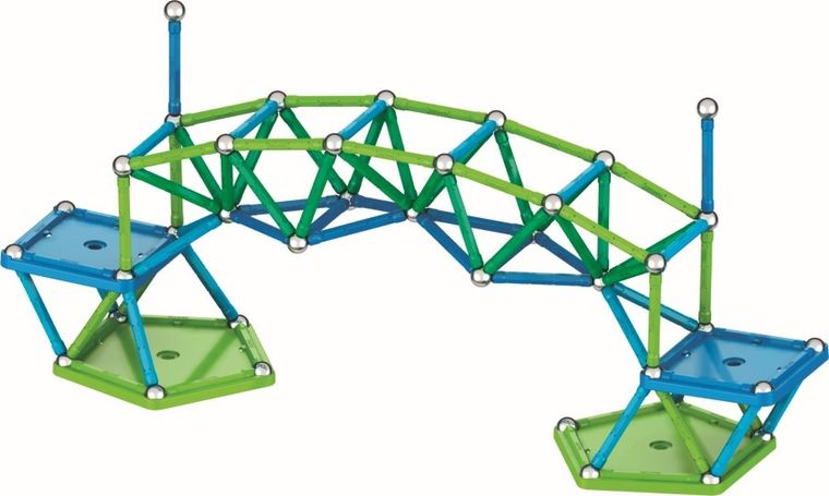 Geomag, Classic Recycled, konstrukcyjne klocki magnetyczne, 142 elementów