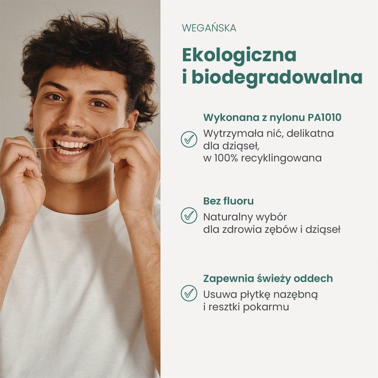 Georganics, Naturalna nić dentystyczna z kardamonem, 30 m