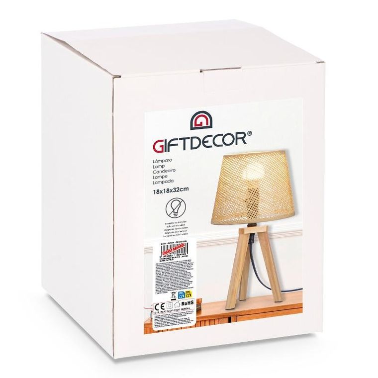 Giftdecor, Boho Natural, lampka nocna, 32 cm