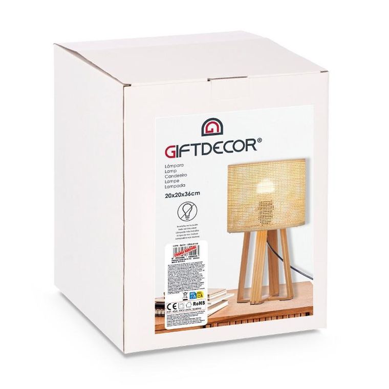Giftdecor, Boho Natural, lampka nocna, 36 cm