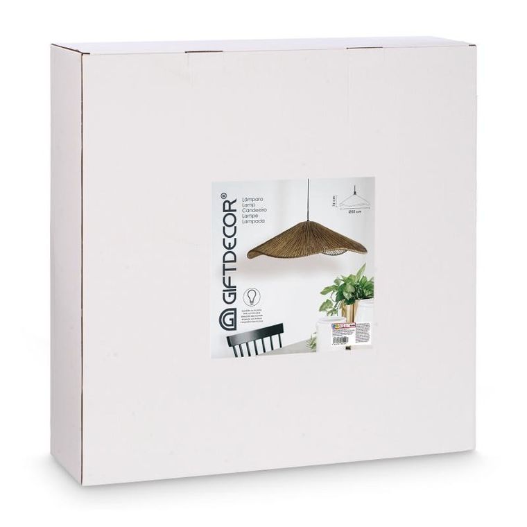 Giftdecor, Velto, lampa sufitowa, pleciony klosz, 55 cm