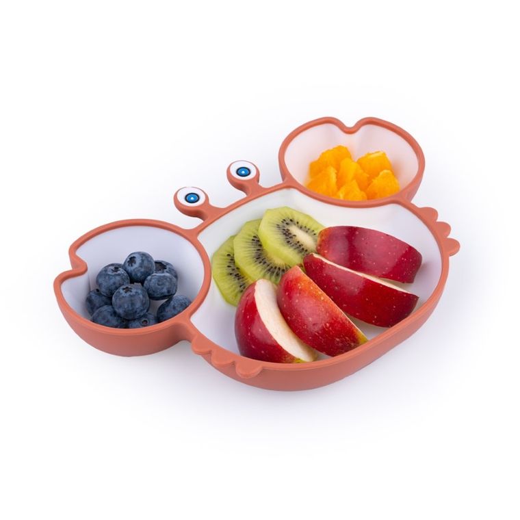 GiliGums, Krab, talerz, ceglasto-biały