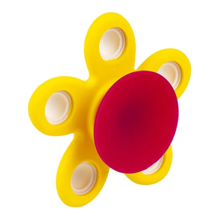 GiliGums, zakręcony kwiatek pop it, żółty