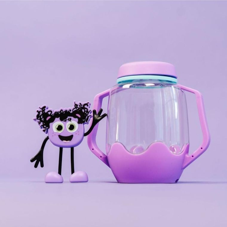 Glo Pals, słoik sensoryczny do napełnienia wodą, fioletowy