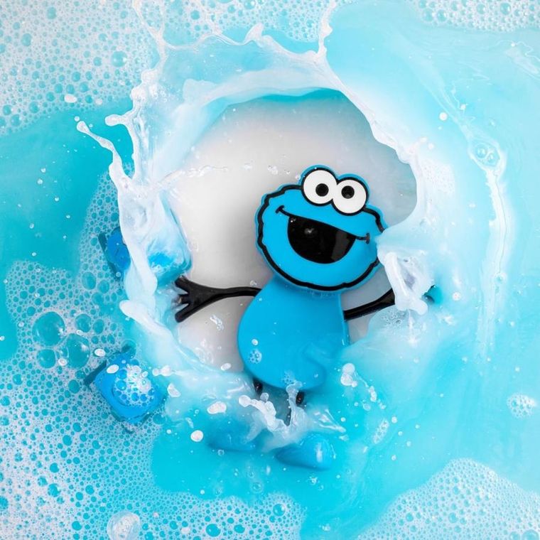 Glo Pals, Ulica Sezamkowa, Ciasteczkowy Potwór, kostki sensoryczne świecące w wodzie, 4 szt.