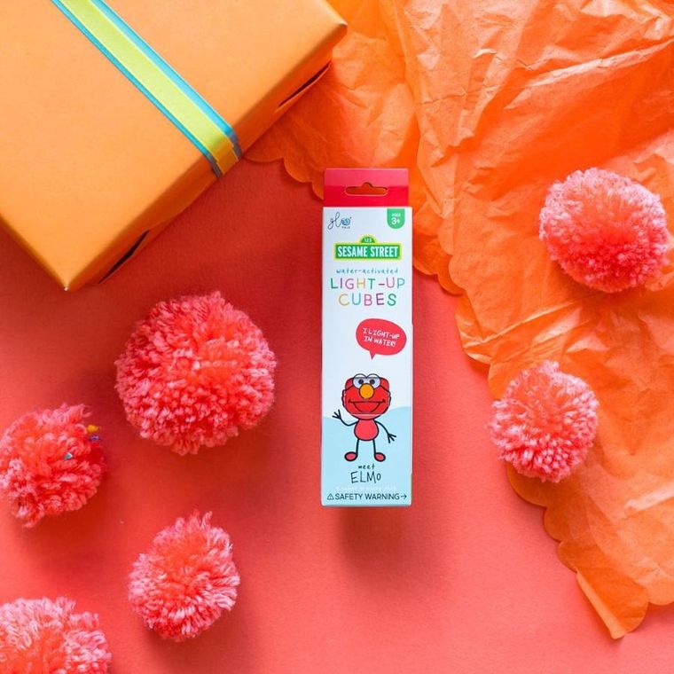 Glo Pals, Ulica Sezamkowa, Elmo, kostki sensoryczne świecące w wodzie, 4 szt.