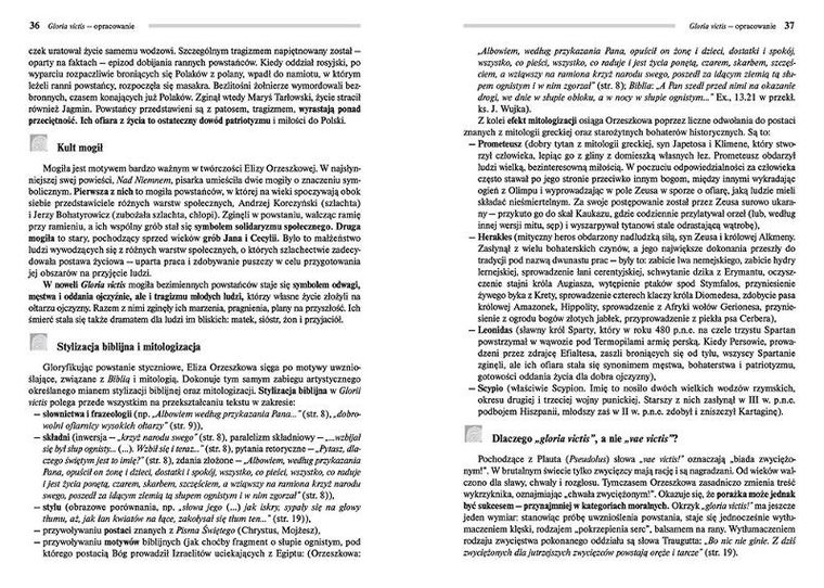 Gloria victis. Wydanie z opracowaniem i streszczeniem