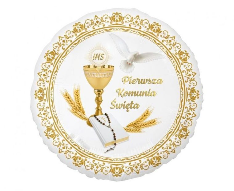 Godan, balon foliowy, Pierwsza Komunia Święta, 45 cm