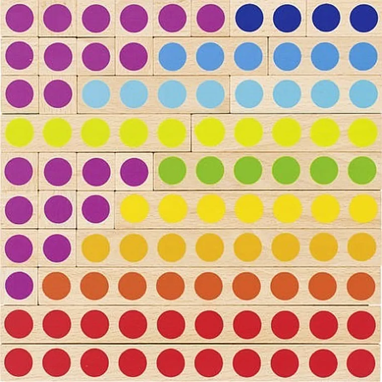 Goki, drewniana tablica matematyczna, 36 elementów