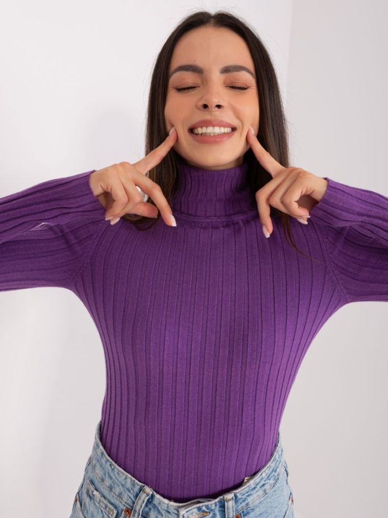 Golf damski, fioletowy, P-M