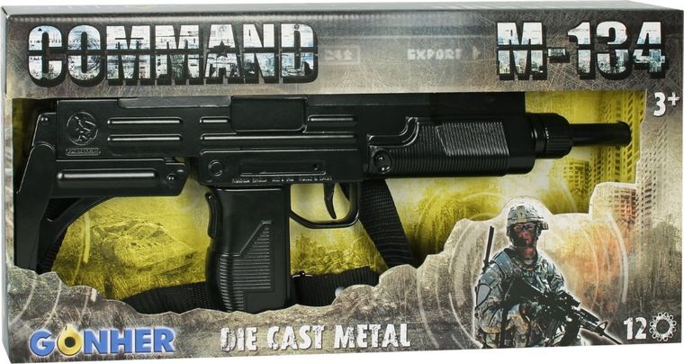 Gonher, karabin maszynowy, metalowy, 12 naboi