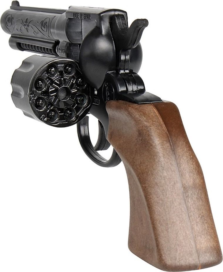 Gonher, rewolwer kowbojski, plastikowy, 8 naboi