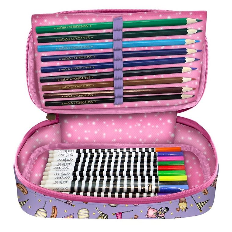 Gorjuss, Fairground, First Prize, 4-częściowy piórnik z wyposażeniem, rozkładany