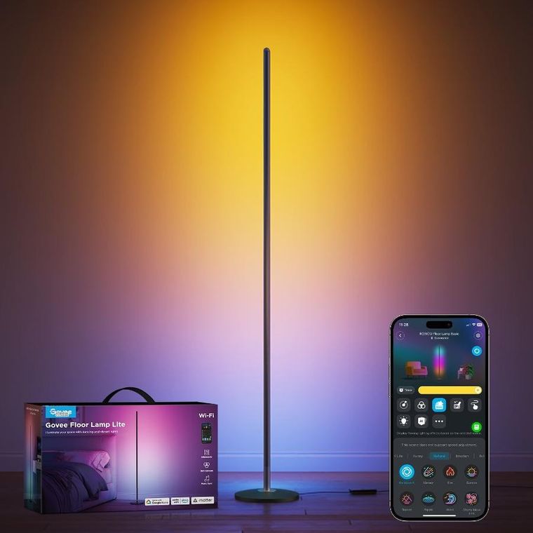 Govee, H8076 Floor Lamp Lite, lampa podłogowa, RGBICW, 1000 lm, 2.4GHz Wi-Fi + Bluetooth