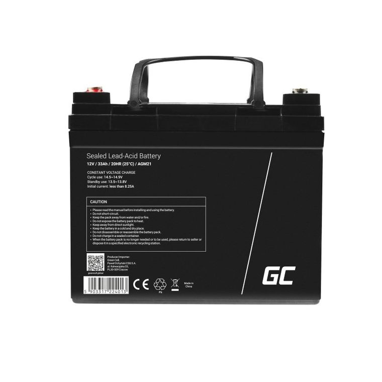 Green Cell, akumulator żelowy, AGM21, 12V, 33Ah